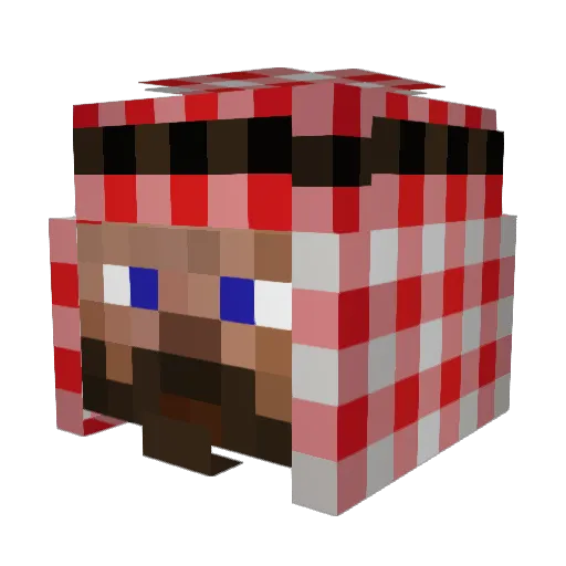melker69 Minecraft avatar head, 3D render