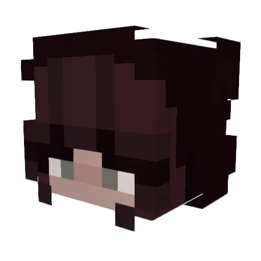 mell_p Minecraft avatar head, 3D render