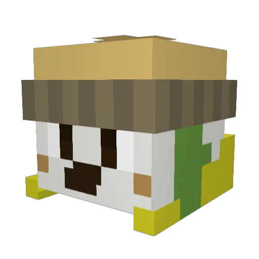 mellamanflexmami Minecraft avatar head, 3D render