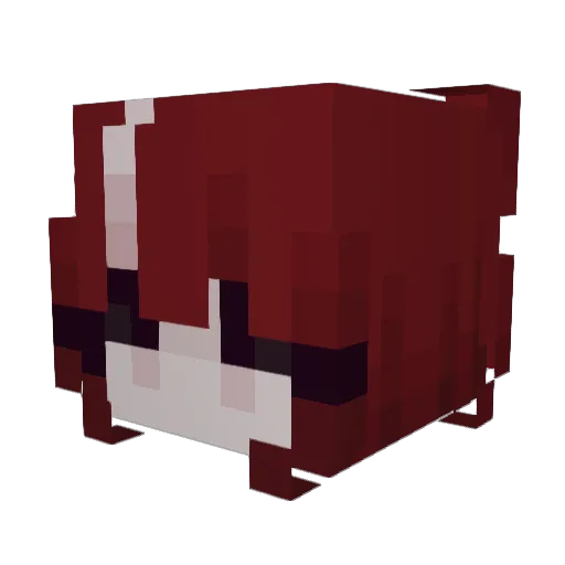 mellbelle Minecraft avatar head, 3D render