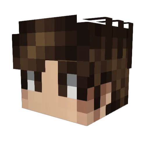 melle365 Minecraft avatar head, 3D render