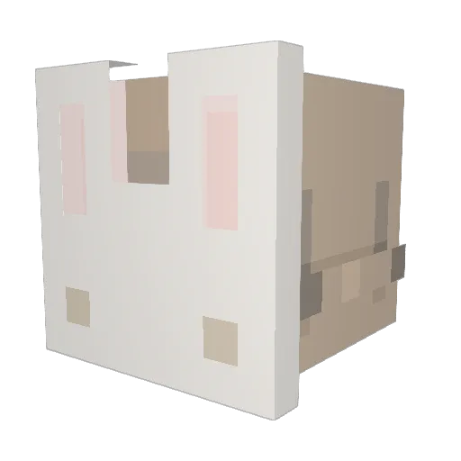 mellemur Minecraft avatar head, 3D render