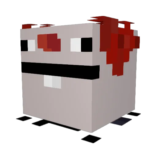 mellenay Minecraft avatar head, 3D render