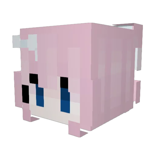 mellibam Minecraft avatar head, 3D render