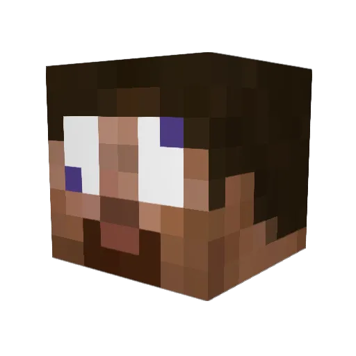 mellietijd Minecraft avatar head, 3D render