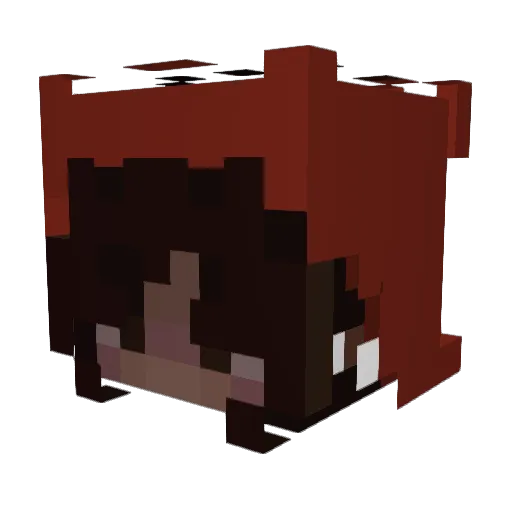 mellifu Minecraft avatar head, 3D render
