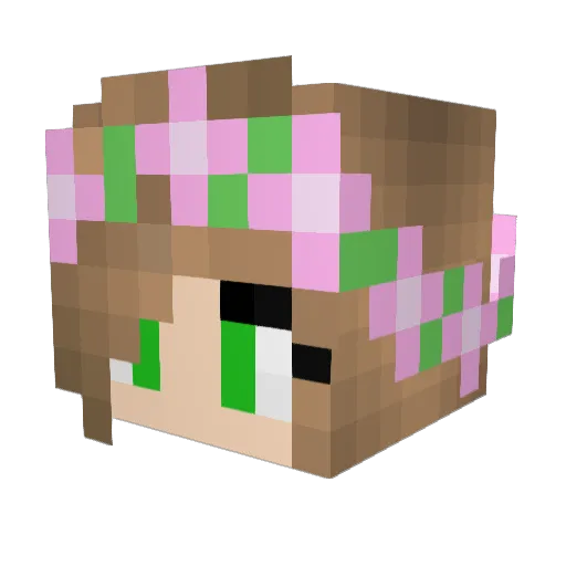 melligames Minecraft avatar head, 3D render