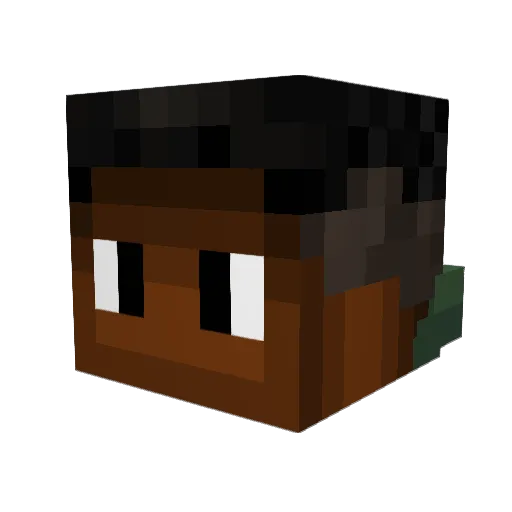 melllchi Minecraft avatar head, 3D render
