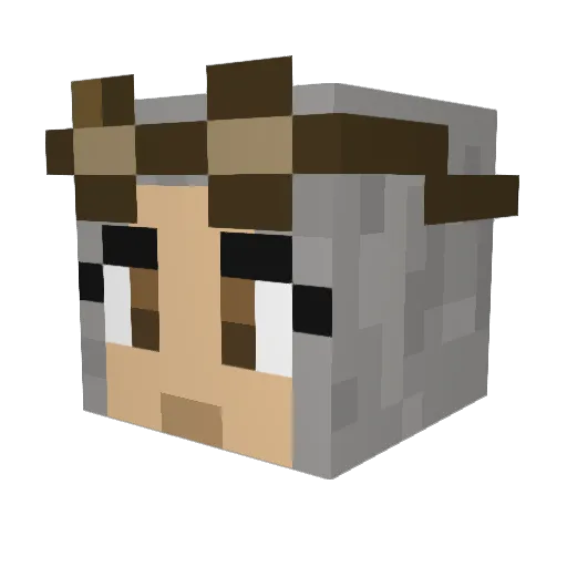 mellnico Minecraft avatar head, 3D render