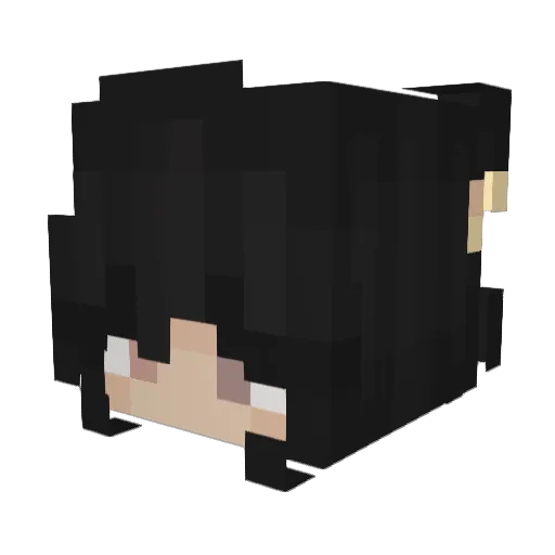 mellobee_ Minecraft avatar head, 3D render