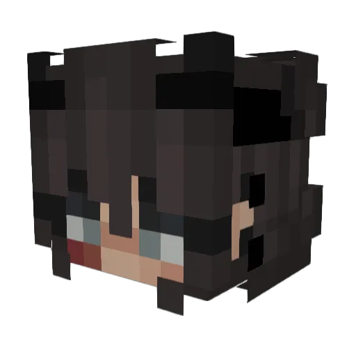 mellohai Minecraft avatar head, 3D render