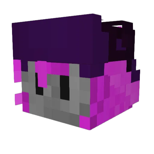 mellohcat Minecraft avatar head, 3D render