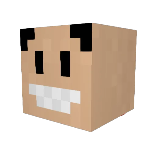mellomayf Minecraft avatar head, 3D render