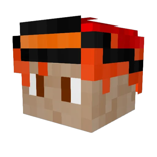 mellon_machine Minecraft avatar head, 3D render