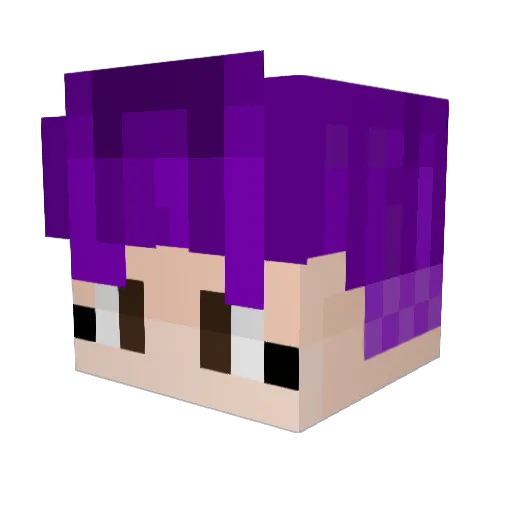 mellosnake Minecraft avatar head, 3D render