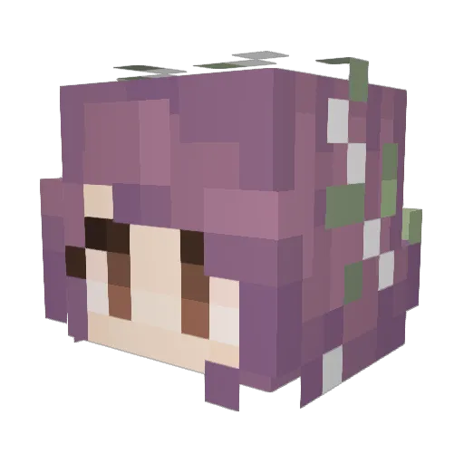 mellowe Minecraft avatar head, 3D render