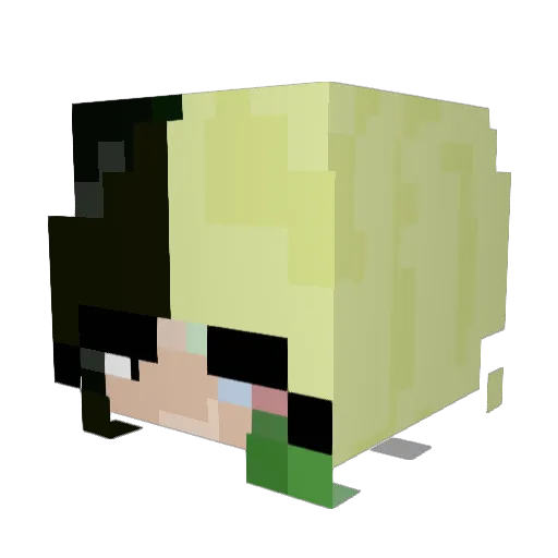 mellowieee Minecraft avatar head, 3D render