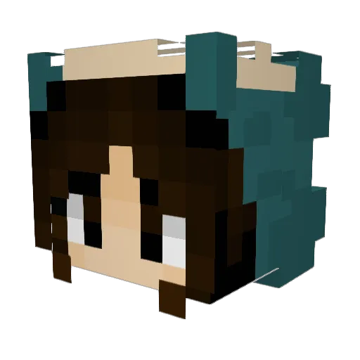 mellowjellocello Minecraft avatar head, 3D render