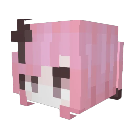 mellowpuppet Minecraft avatar head, 3D render