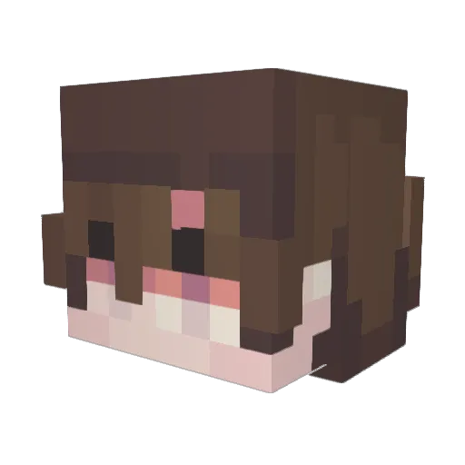 mellwy Minecraft avatar head, 3D render