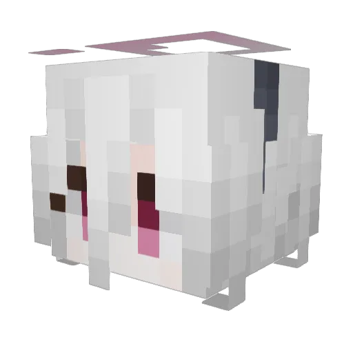 mellybee Minecraft avatar head, 3D render