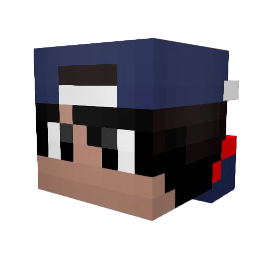 mellybtv Minecraft avatar head, 3D render
