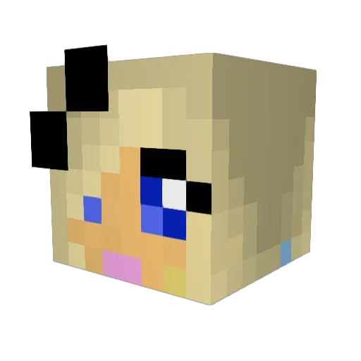 mellymoo24 Minecraft avatar head, 3D render