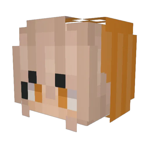 mellynelly Minecraft avatar head, 3D render