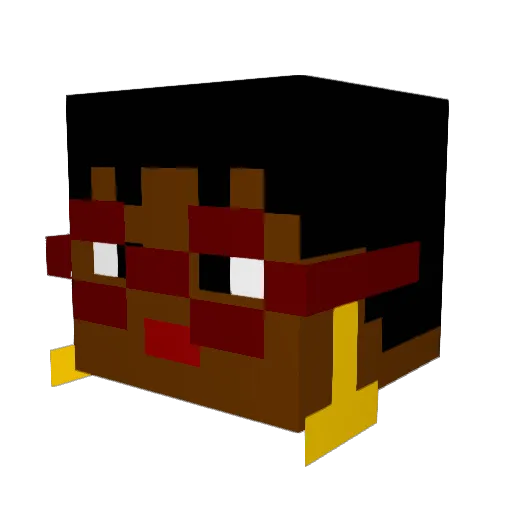 mellyv123 Minecraft avatar head, 3D render