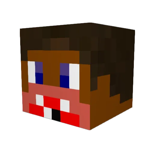 melman80 Minecraft avatar head, 3D render