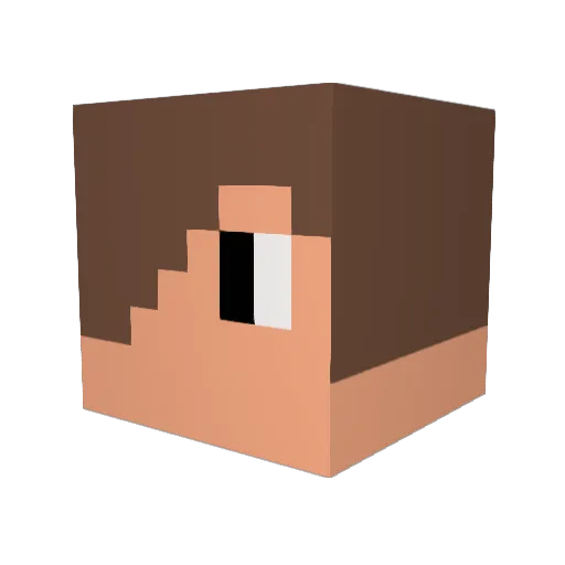melmelx Minecraft avatar head, 3D render