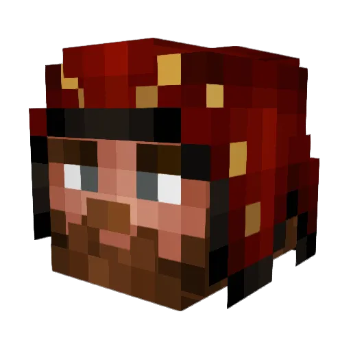 melmuffle Minecraft avatar head, 3D render