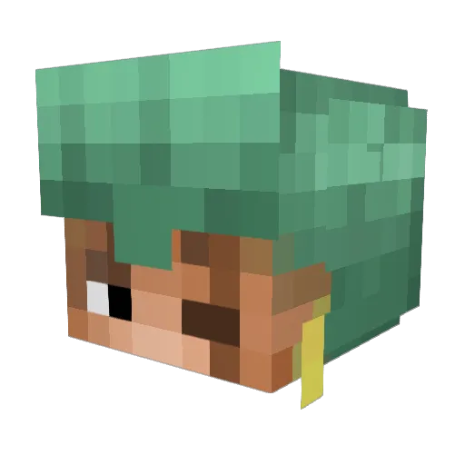 melodyG Minecraft avatar head, 3D render