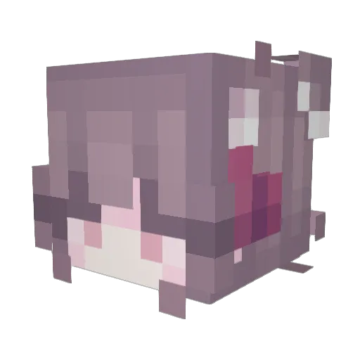 melody_flash Minecraft avatar head, 3D render