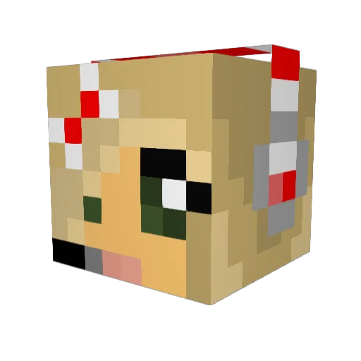 melodyginger Minecraft avatar head, 3D render