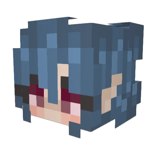 melodyheartzz Minecraft avatar head, 3D render