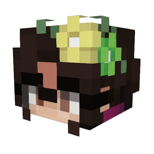 melodymorris Minecraft avatar head, 3D render