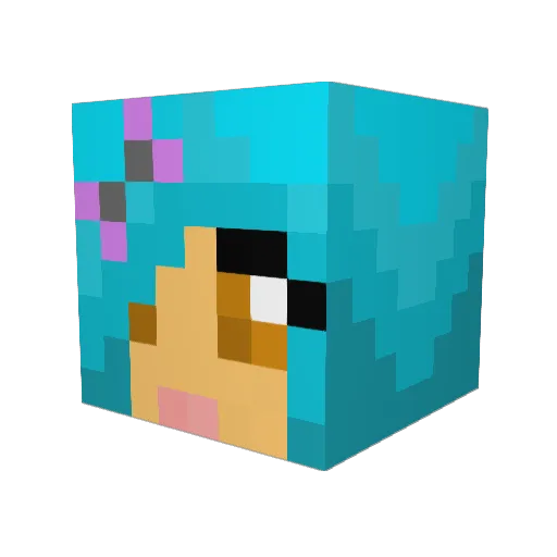 melodypondthe2nd Minecraft avatar head, 3D render