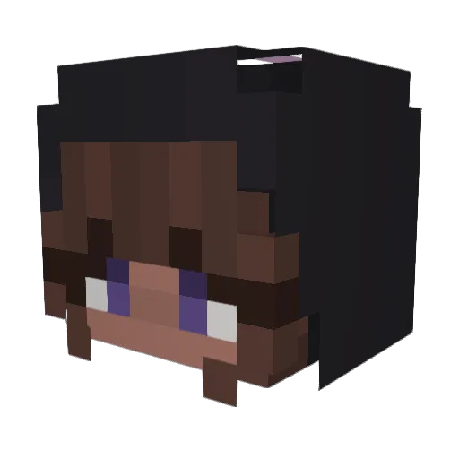 melodyx_o Minecraft avatar head, 3D render