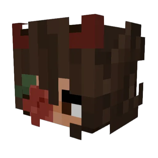 melodyygold Minecraft avatar head, 3D render