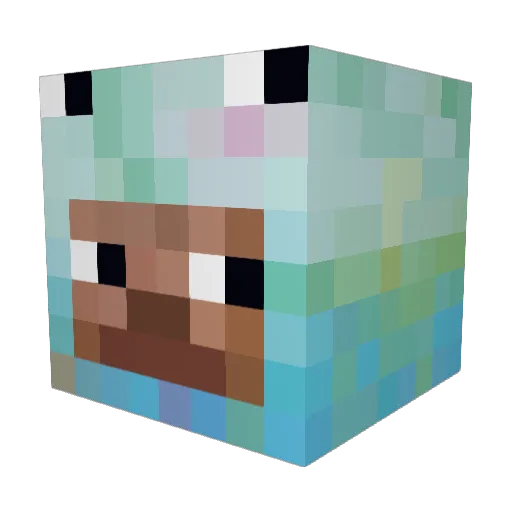 melohardy Minecraft avatar head, 3D render