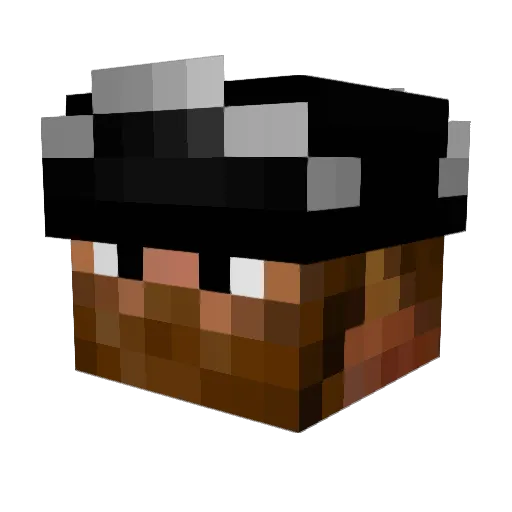 meloklan Minecraft avatar head, 3D render