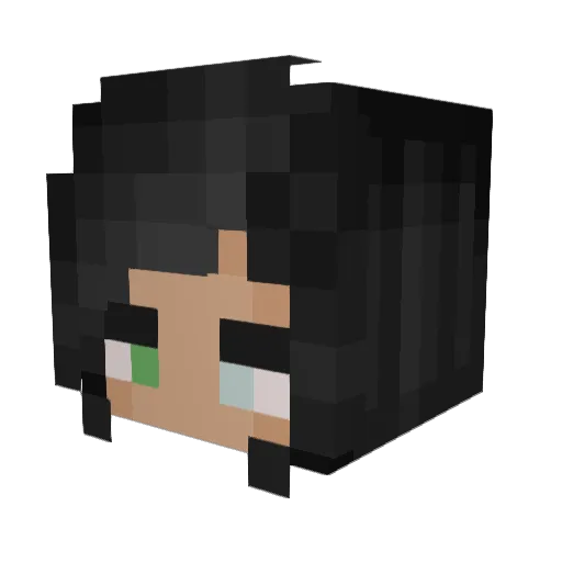 melomadre Minecraft avatar head, 3D render