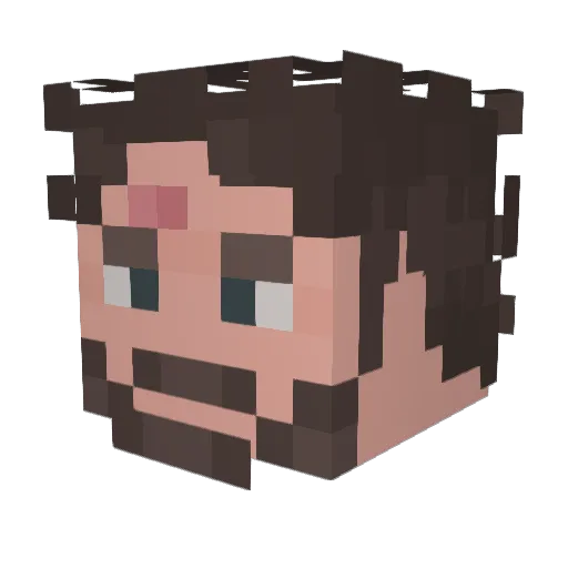 melomb08 Minecraft avatar head, 3D render