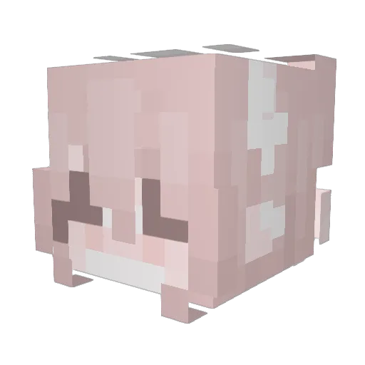 melomew Minecraft avatar head, 3D render