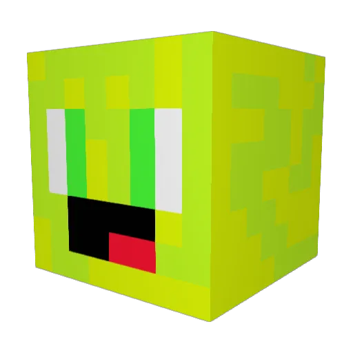 melon12134 Minecraft avatar head, 3D render