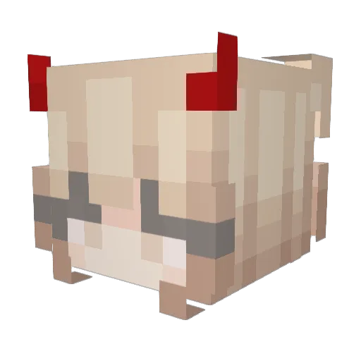 melon1k Minecraft avatar head, 3D render