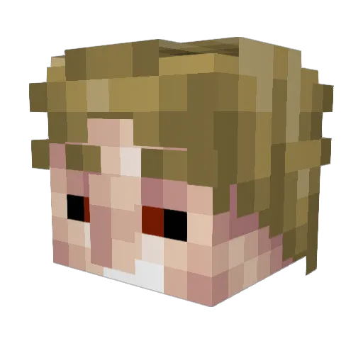 melon59110 Minecraft avatar head, 3D render
