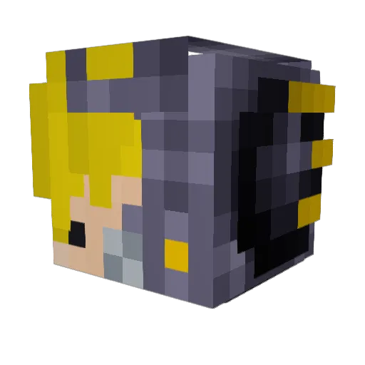 melonbot10 Minecraft avatar head, 3D render