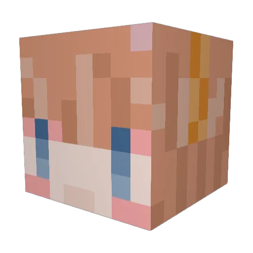 meloncalliie Minecraft avatar head, 3D render